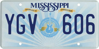 MS license plate YGV606
