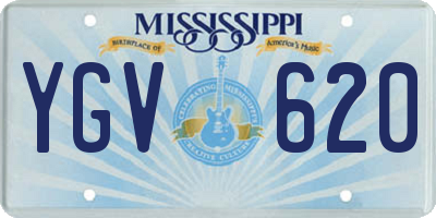 MS license plate YGV620