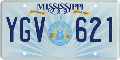 MS license plate YGV621