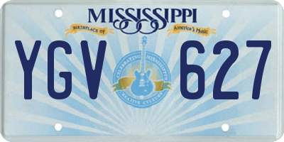 MS license plate YGV627