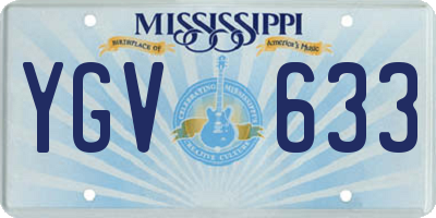 MS license plate YGV633