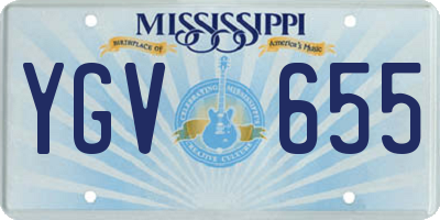 MS license plate YGV655