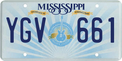 MS license plate YGV661