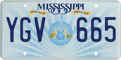 MS license plate YGV665
