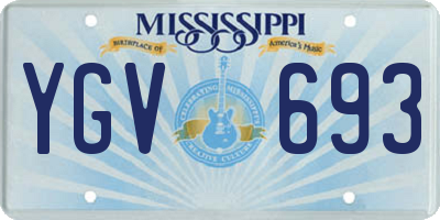 MS license plate YGV693