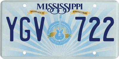 MS license plate YGV722