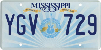 MS license plate YGV729
