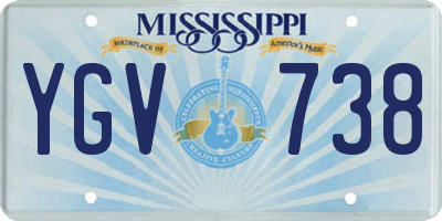 MS license plate YGV738