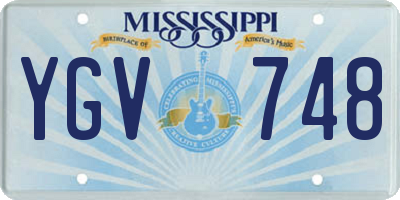 MS license plate YGV748