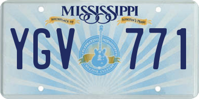 MS license plate YGV771