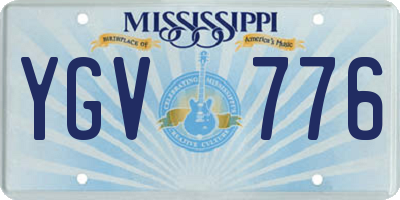 MS license plate YGV776