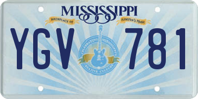 MS license plate YGV781