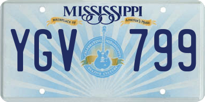 MS license plate YGV799