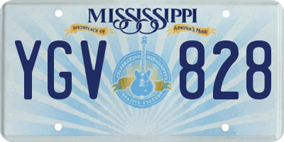 MS license plate YGV828