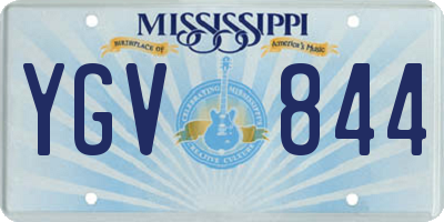 MS license plate YGV844