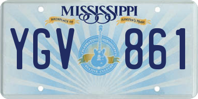 MS license plate YGV861