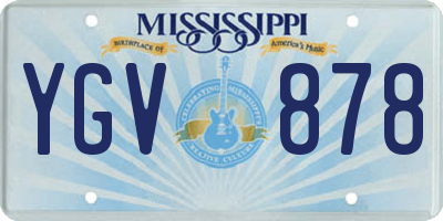 MS license plate YGV878