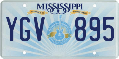 MS license plate YGV895