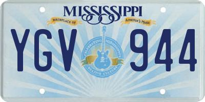 MS license plate YGV944