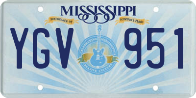 MS license plate YGV951