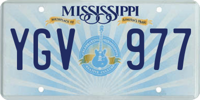 MS license plate YGV977
