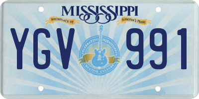 MS license plate YGV991