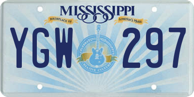 MS license plate YGW297