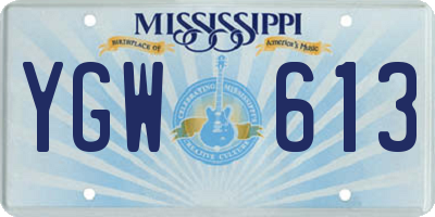MS license plate YGW613