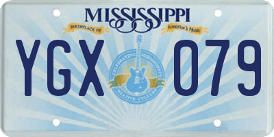 MS license plate YGX079
