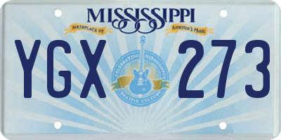 MS license plate YGX273