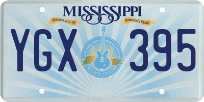 MS license plate YGX395