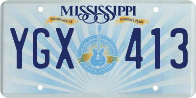 MS license plate YGX413