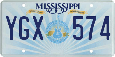 MS license plate YGX574