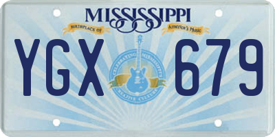 MS license plate YGX679