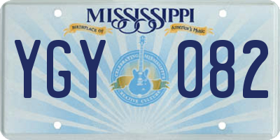 MS license plate YGY082
