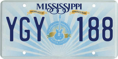 MS license plate YGY188