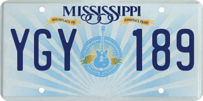 MS license plate YGY189