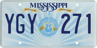 MS license plate YGY271
