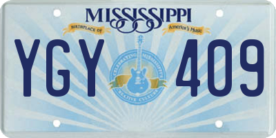 MS license plate YGY409