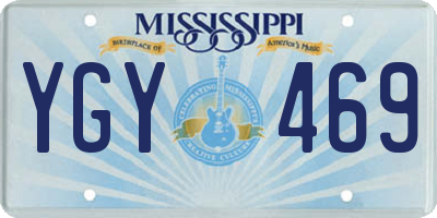 MS license plate YGY469