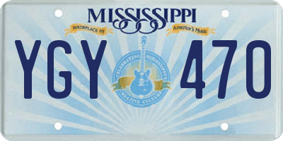 MS license plate YGY470
