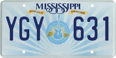 MS license plate YGY631