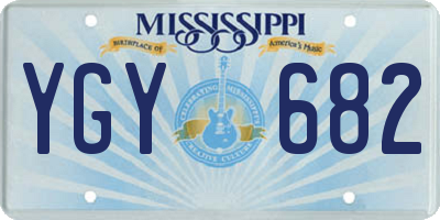 MS license plate YGY682