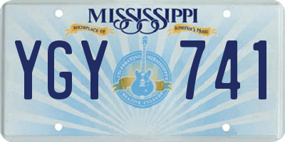 MS license plate YGY741