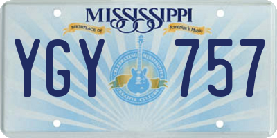 MS license plate YGY757