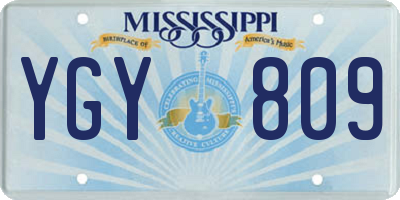 MS license plate YGY809