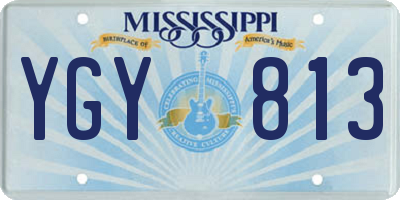 MS license plate YGY813