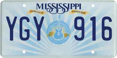 MS license plate YGY916