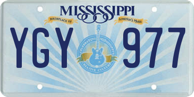 MS license plate YGY977