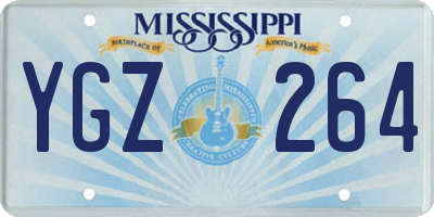 MS license plate YGZ264